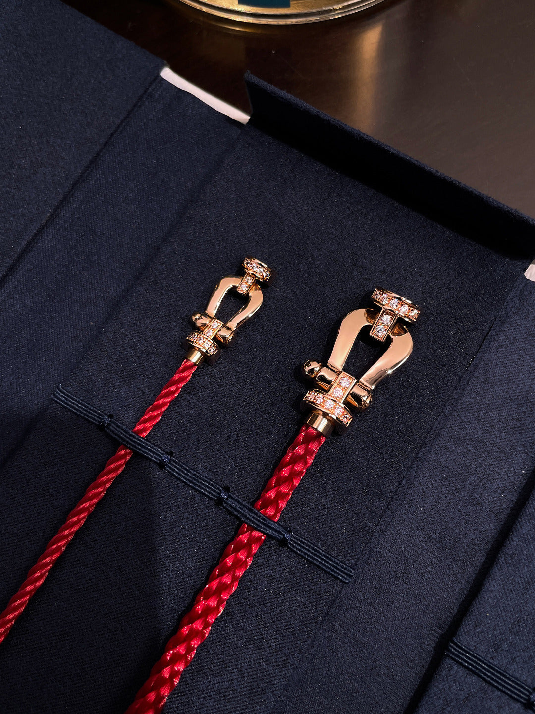 [Star Jewelry]FORCE 10 HALF DIAMOND PINK GOLD RED CORDERI LARGE AND MEDIUM MODEL
