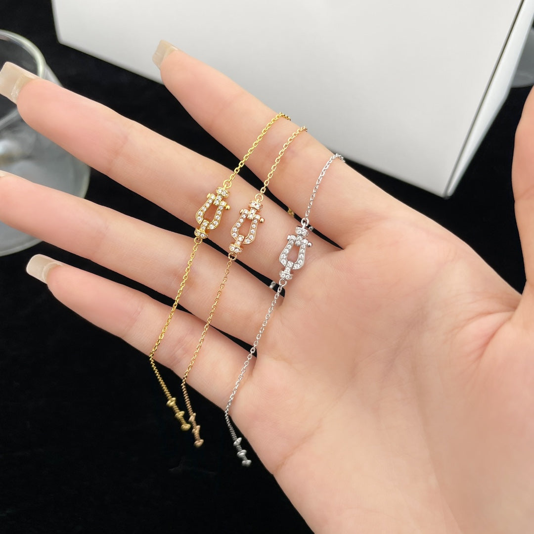 [Star Jewelry]FORCE 10 FULL DIAMOND BUCKLE CHAIN LINK MINI MODEL