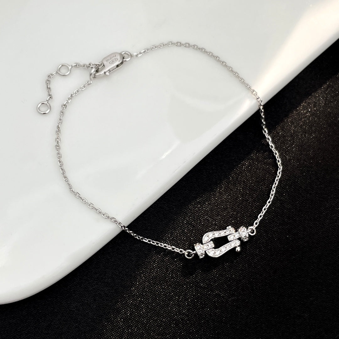 [Star Jewelry]FORCE 10 FULL DIAMOND BUCKLE CHAIN LINK MINI MODEL