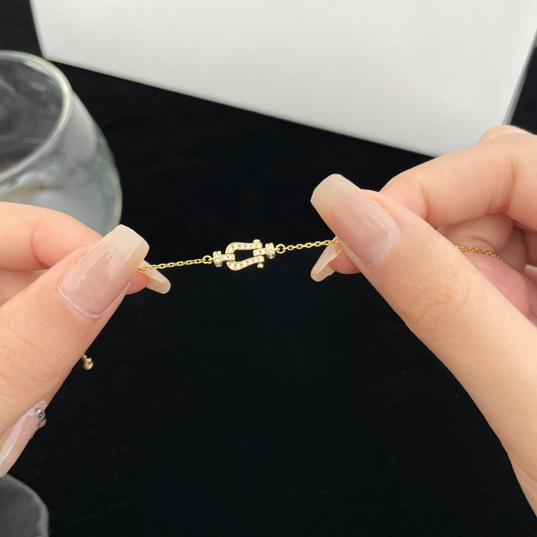 [Star Jewelry]FORCE 10 FULL DIAMOND BUCKLE CHAIN LINK MINI MODEL