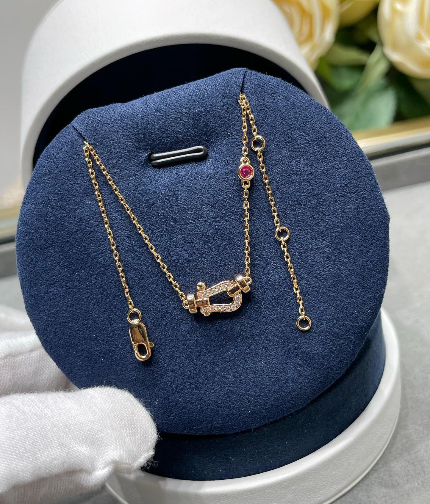 [Star Jewelry]FORCE 10 DIAMOND PINK GOLD NECKLACE