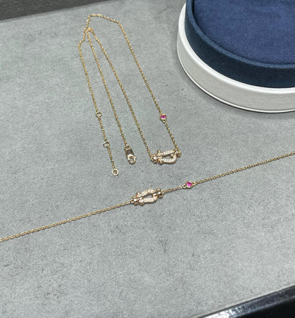 [Star Jewelry]FORCE 10 DIAMOND PINK GOLD NECKLACE