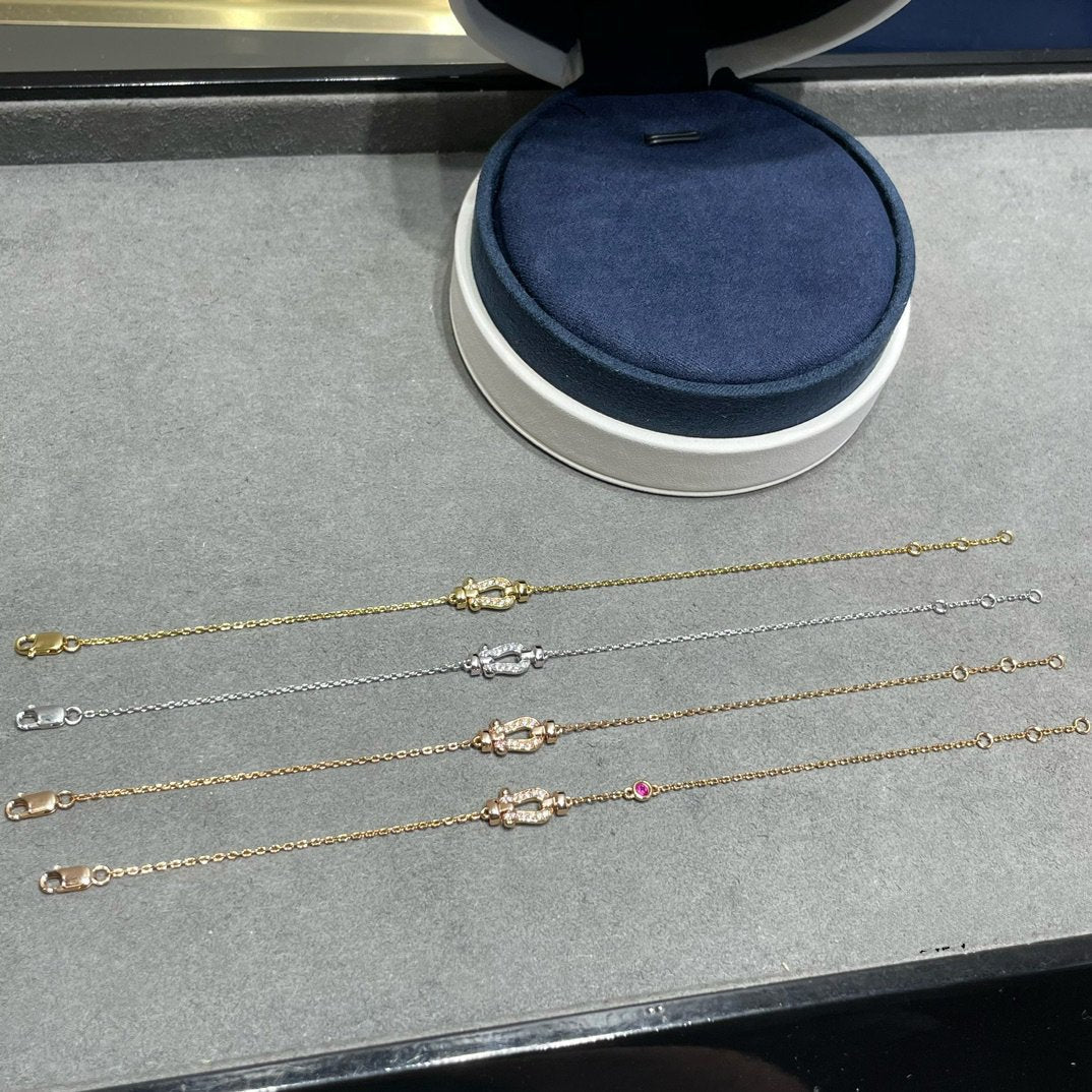 [Star Jewelry]FORCE 10 DIAMOND CHAIN LINK PINK GOLD BRACELET