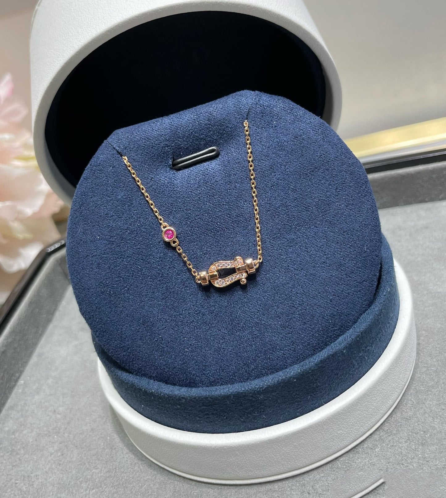 [Star Jewelry]FORCE 10 DIAMOND CHAIN LINK PINK GOLD BRACELET