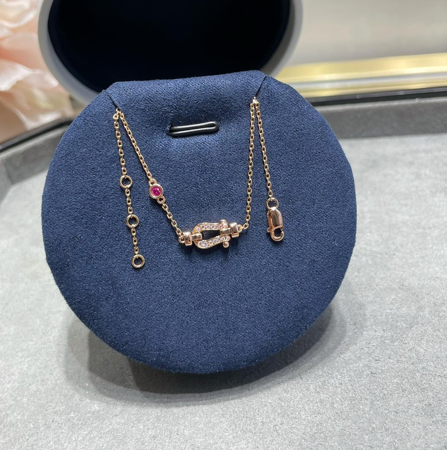 [Star Jewelry]FORCE 10 DIAMOND CHAIN LINK PINK GOLD BRACELET