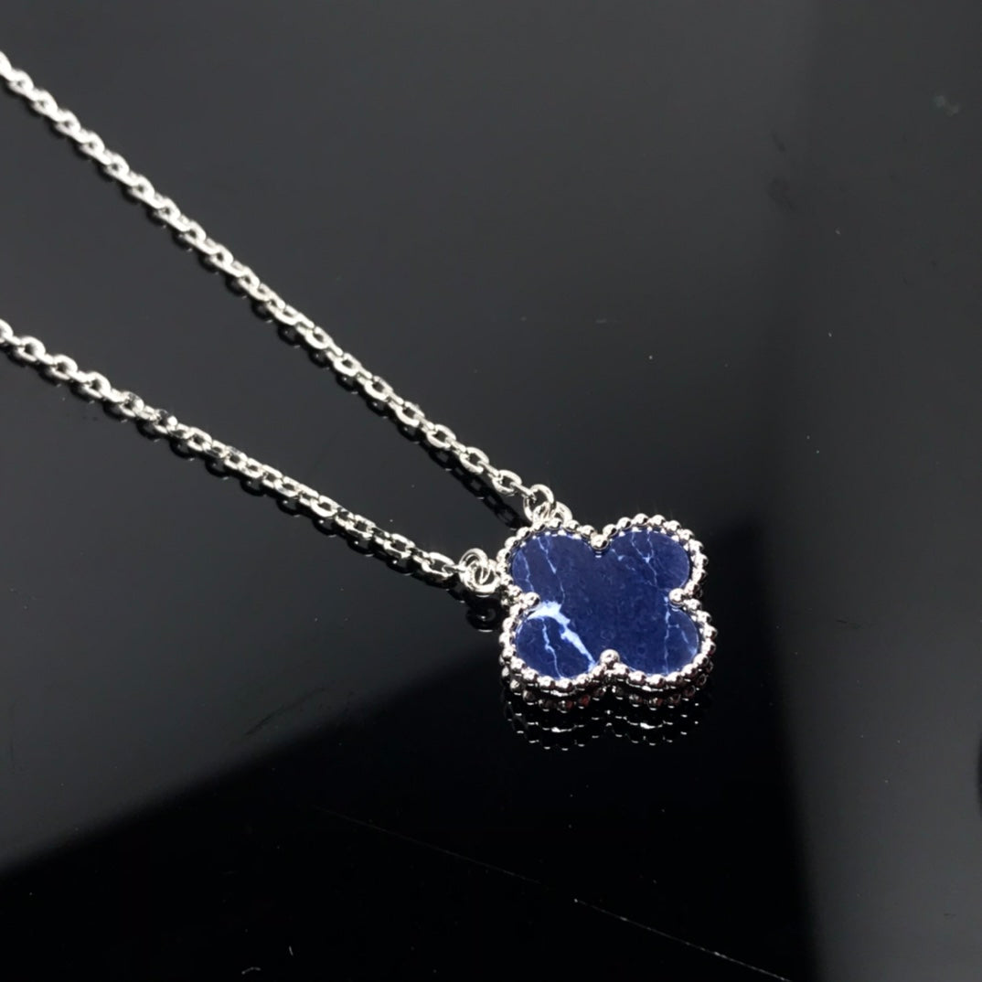[Star Jewelry]CLOVER PIETERSITE SILVER LONG NECKLACE