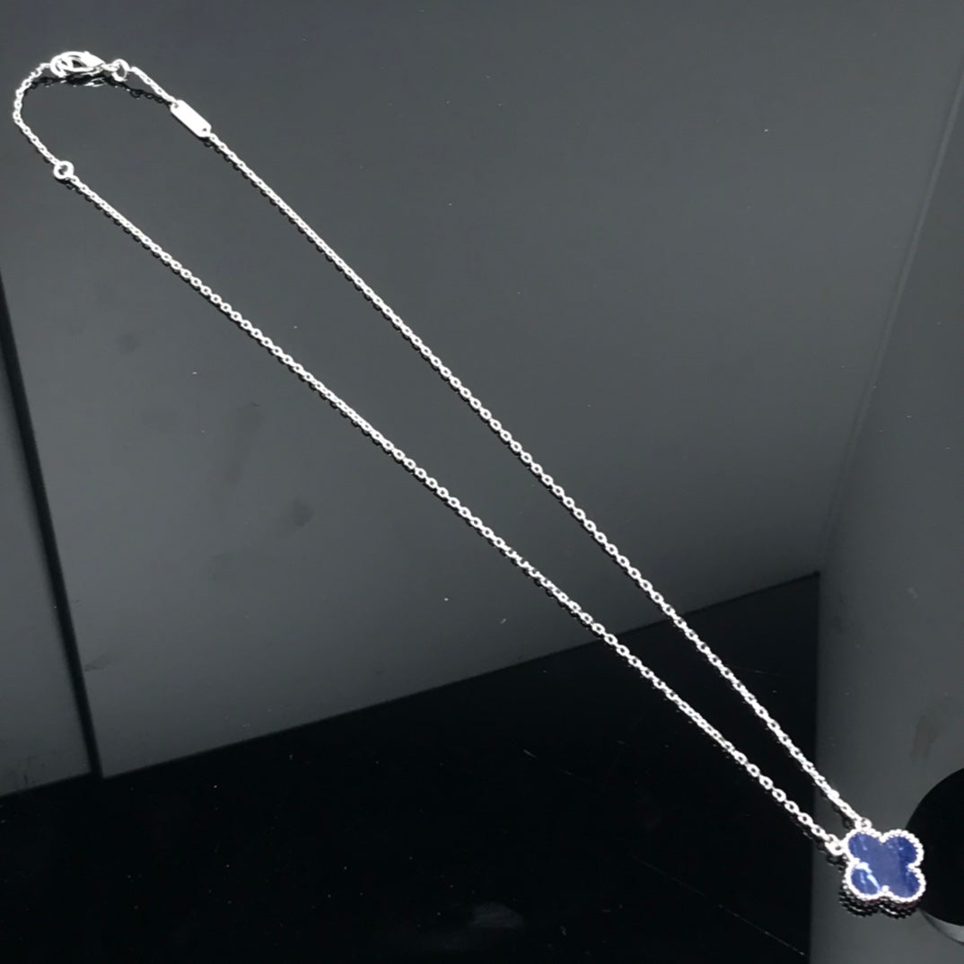 [Star Jewelry]CLOVER PIETERSITE SILVER LONG NECKLACE
