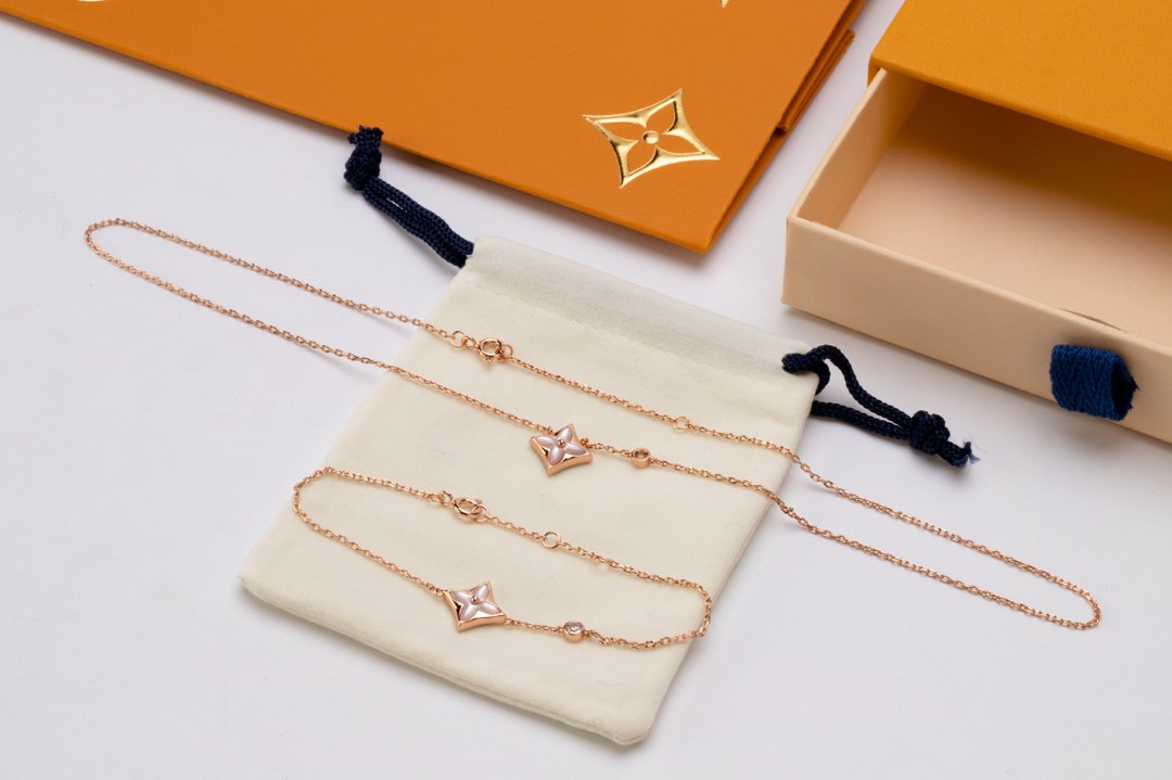 [Star Jewelry]STAR PINK MOP 1 DIAMOND PINK GOLD NECKLACE