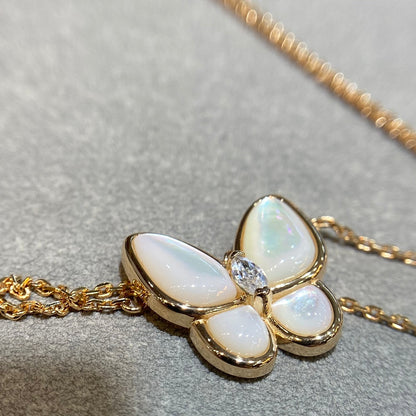 [Star Jewelry]BUTTERFLY MOP DIAMOND NECKLACE