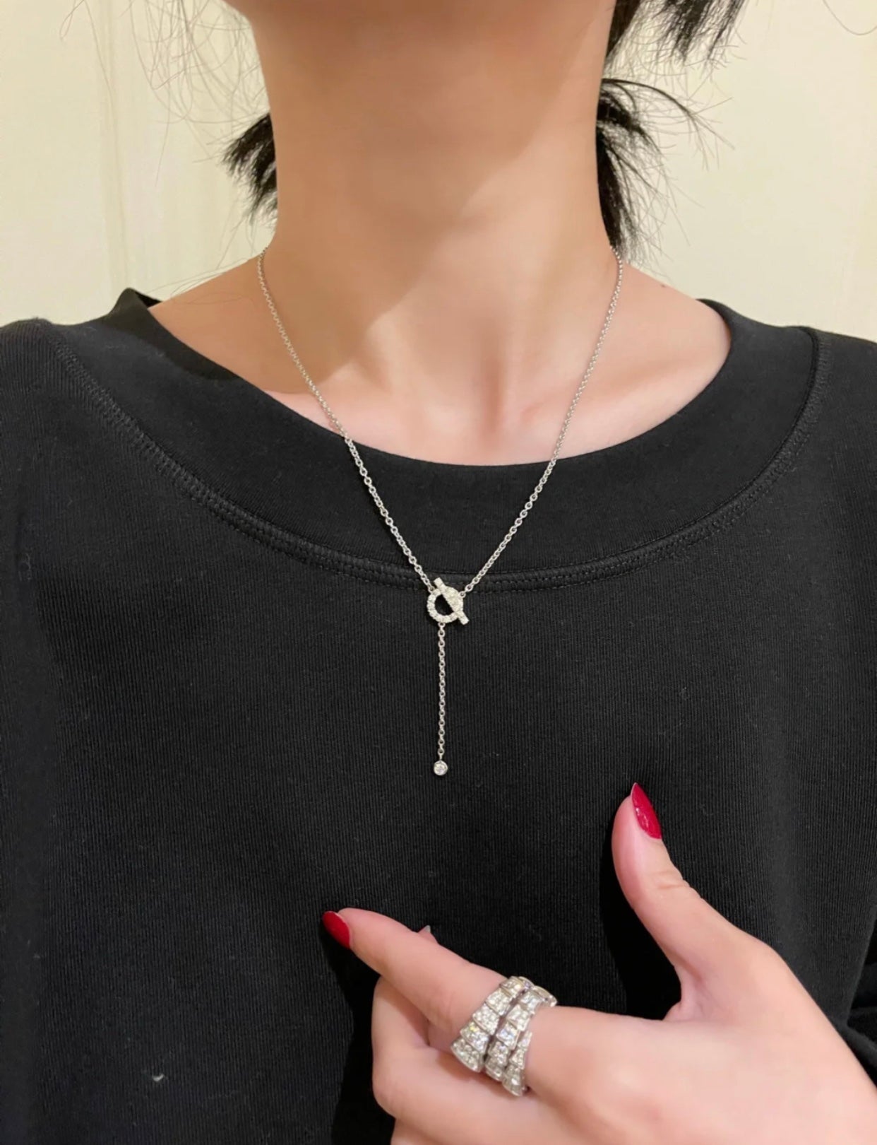 [Star Jewelry]FINESSE SILVER DIAMOND NECKLACE