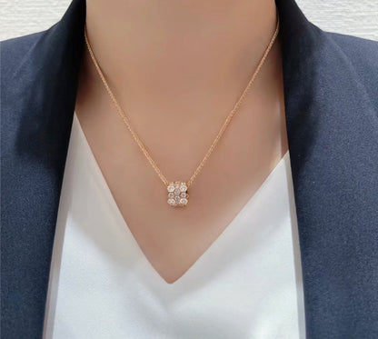 [Star Jewelry]BEE LOVE DIAMOND PAVED 3 ROW NECKLACE