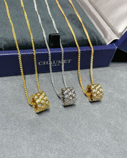 [Star Jewelry]BEE LOVE DIAMOND PAVED 3 ROW NECKLACE
