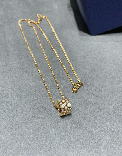 [Star Jewelry]BEE LOVE DIAMOND PAVED 3 ROW NECKLACE