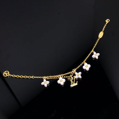 [Star Jewelry]LOGO 6 MOTIF STAR AND SUN GOLD BRACELET