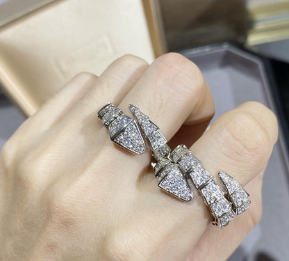 [Star Jewelry]SERPENTI LARGE RING SILVER DIAMOND PAVED