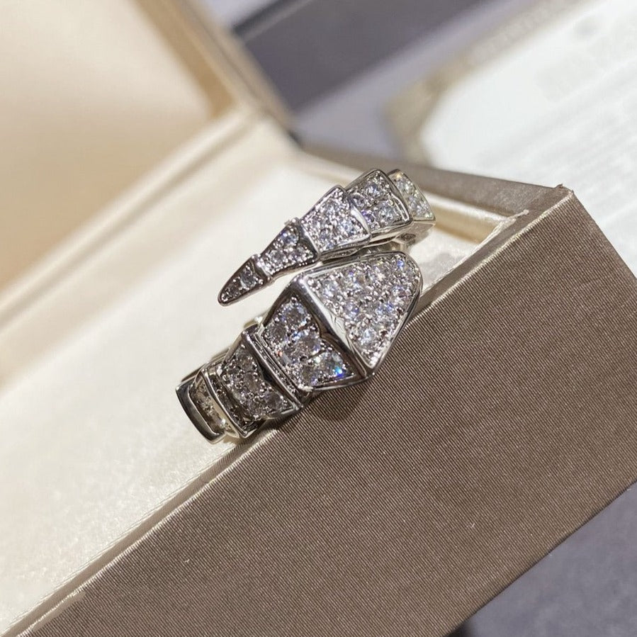 [Star Jewelry]SERPENTI LARGE RING SILVER DIAMOND PAVED