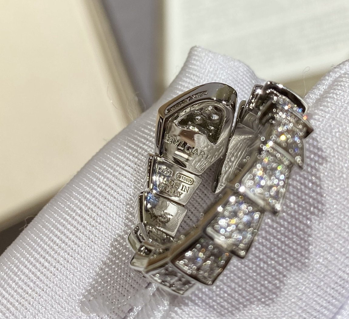 [Star Jewelry]SERPENTI LARGE RING SILVER DIAMOND PAVED