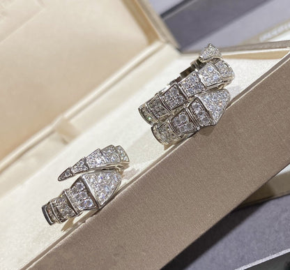 [Star Jewelry]SERPENTI LARGE RING SILVER DIAMOND PAVED