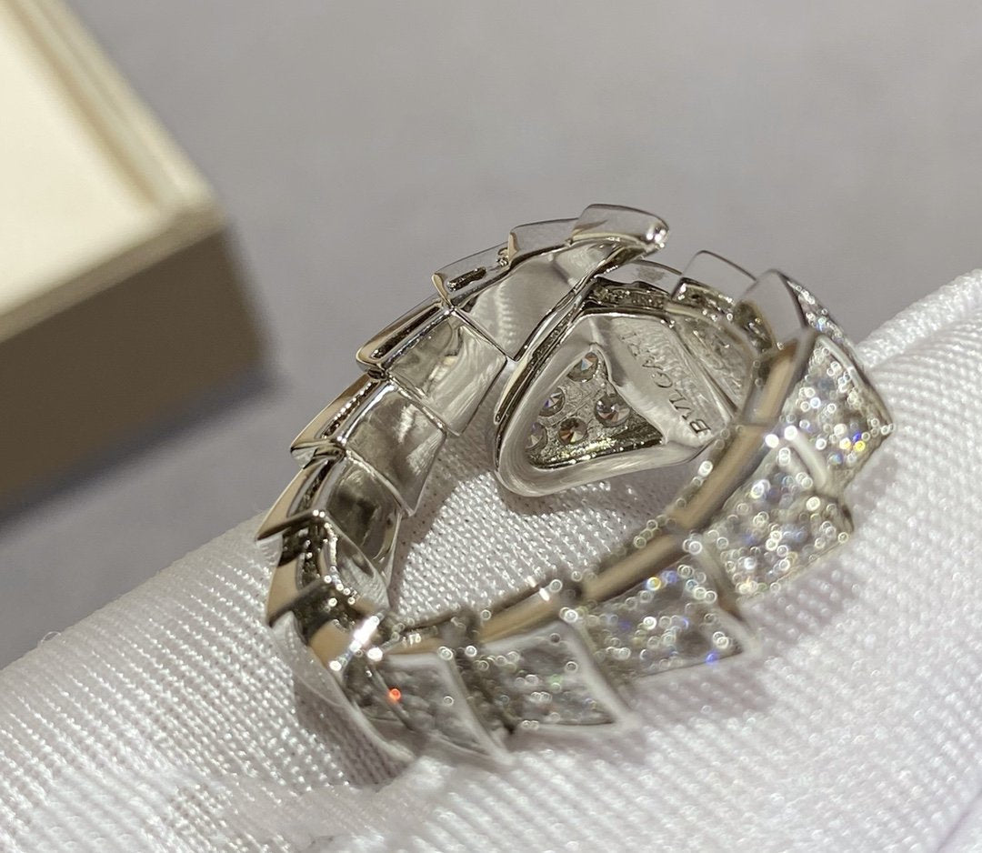 [Star Jewelry]SERPENTI LARGE RING SILVER DIAMOND PAVED