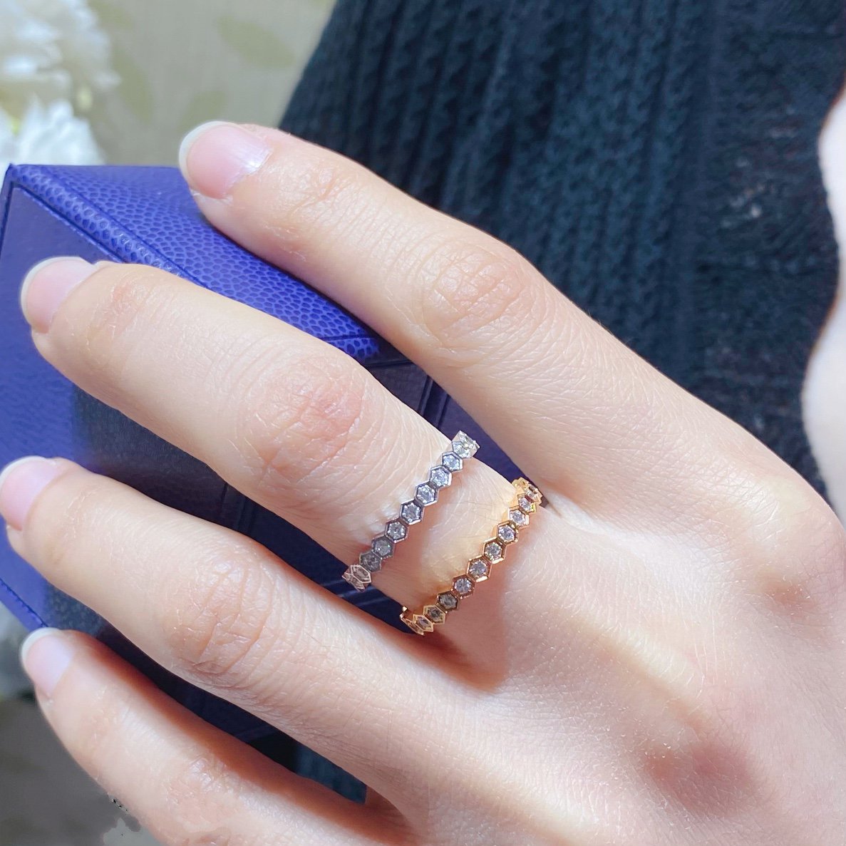 [Star Jewelry]BEE LOVE DIAMOND PAVED SMALL RING
