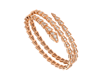 [Star Jewelry]SERPENTI BRACELET PINK GOLD DIAMOND DOUBLE ROW