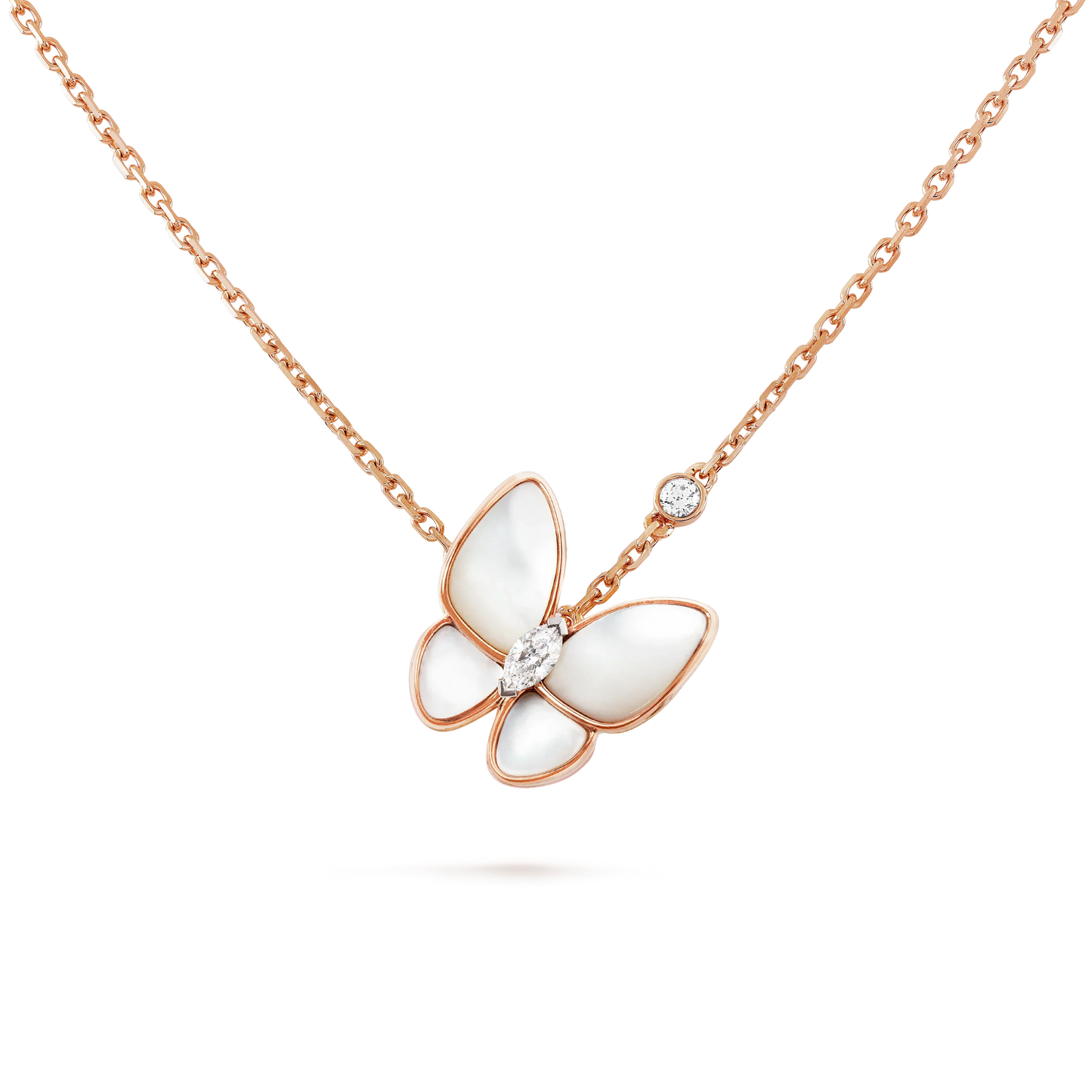 [Star Jewelry]BUTTERFLY MOP DIAMOND NECKLACE