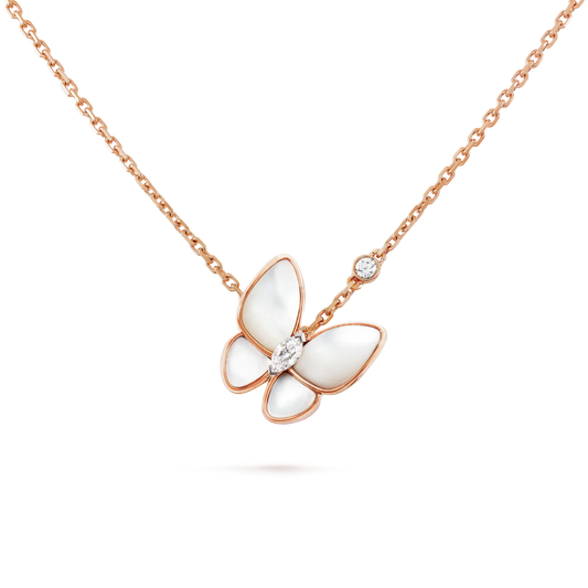 [Star Jewelry]BUTTERFLY MOP DIAMOND NECKLACE