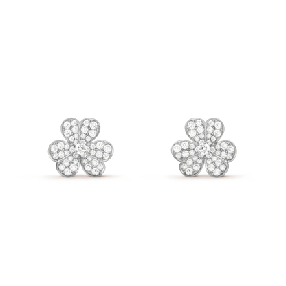 [Star Jewelry]CLOVER COMOS DIAMOND EARRINGS SILVER