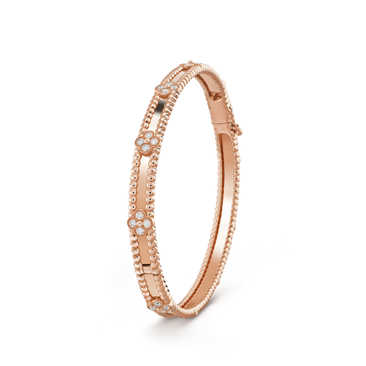 [Star Jewelry]CLOVER BRACELET 4MM DIAMONDS