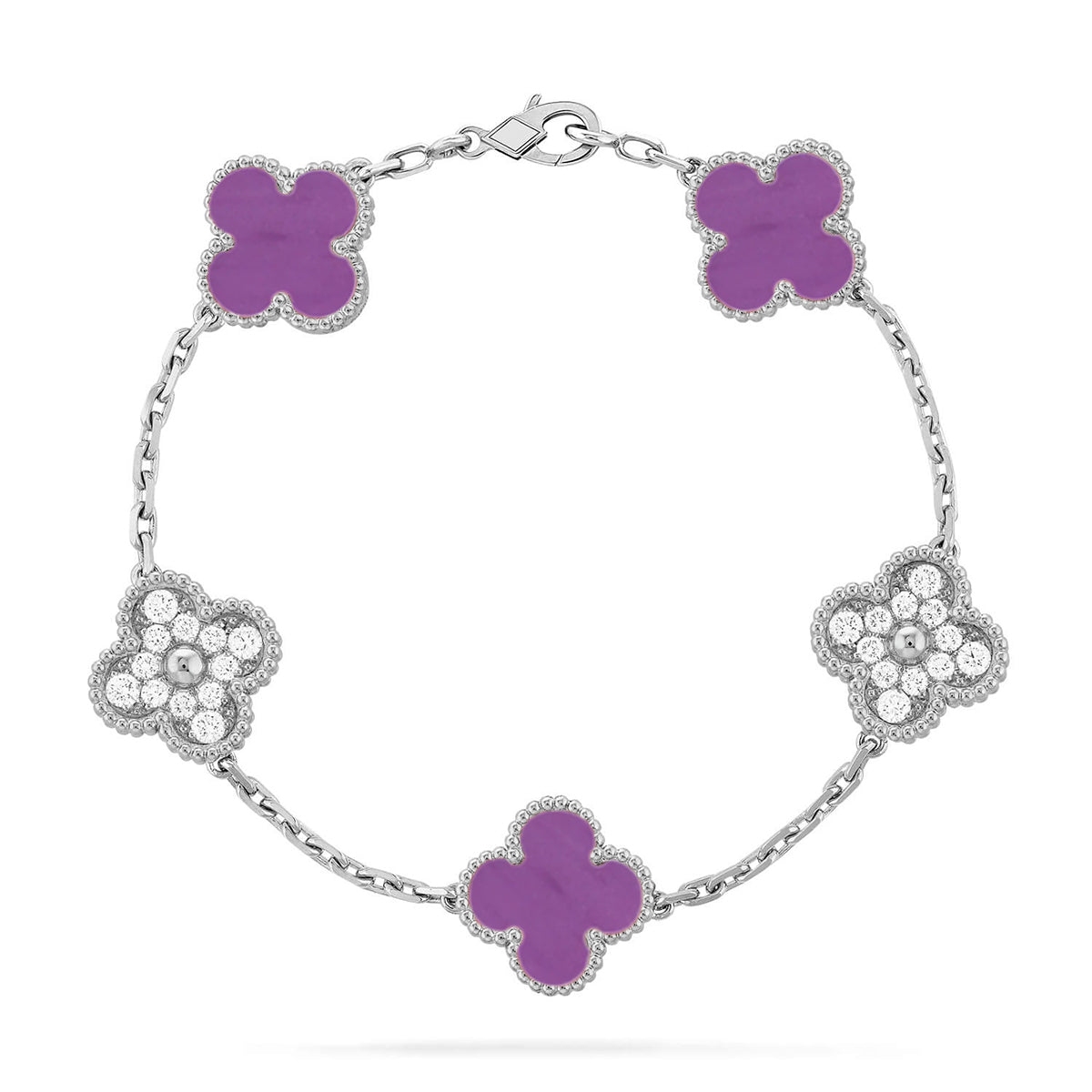 [Star Jewelry] CLOVER 5 MOTIF VIOLET BRACELET COLLECTION