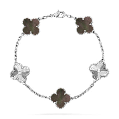 [Star Jewelry] CLOVER 5 MOTIF GRAY MOP BRACELET COLLECTION