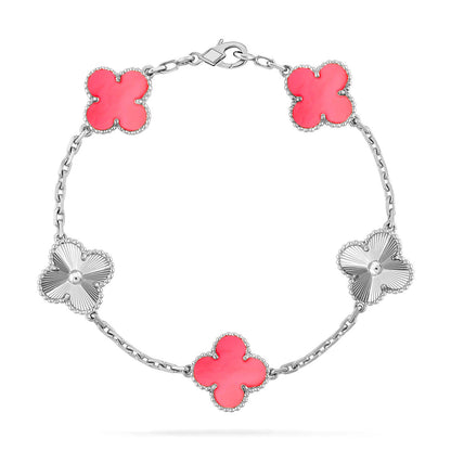[Star Jewelry] CLOVER 5 MOTIFS  PINK MOP BRACELET COLLECTION
