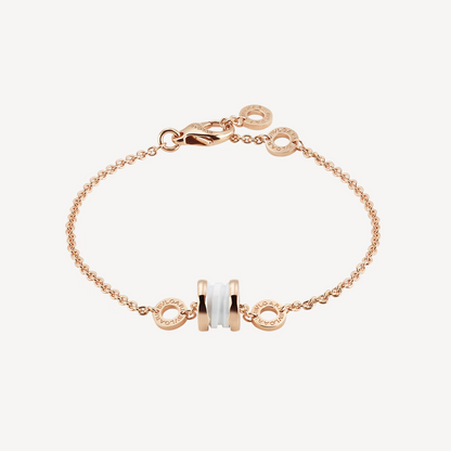 [Star Jewelry]ZERO 1 SOFT PINK GOLD AND WHITE CERAMIC BRACELET