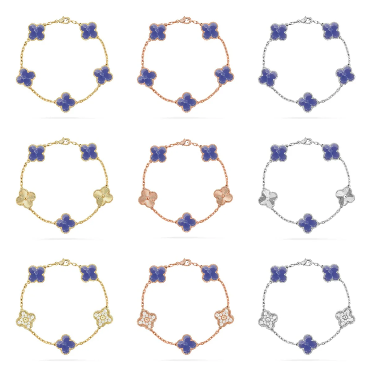 [Star Jewelry]CLOVER 5 MOTIF BLUE VEINS BRACELET COLLECTION