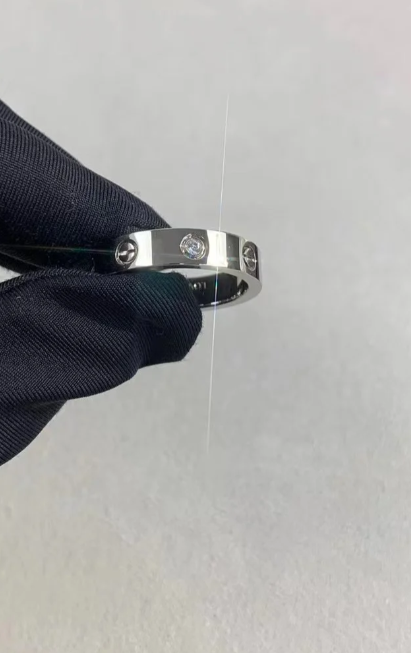 [Star Jewelry]LOVE RING 4MM 1 DIAMOND SILVER