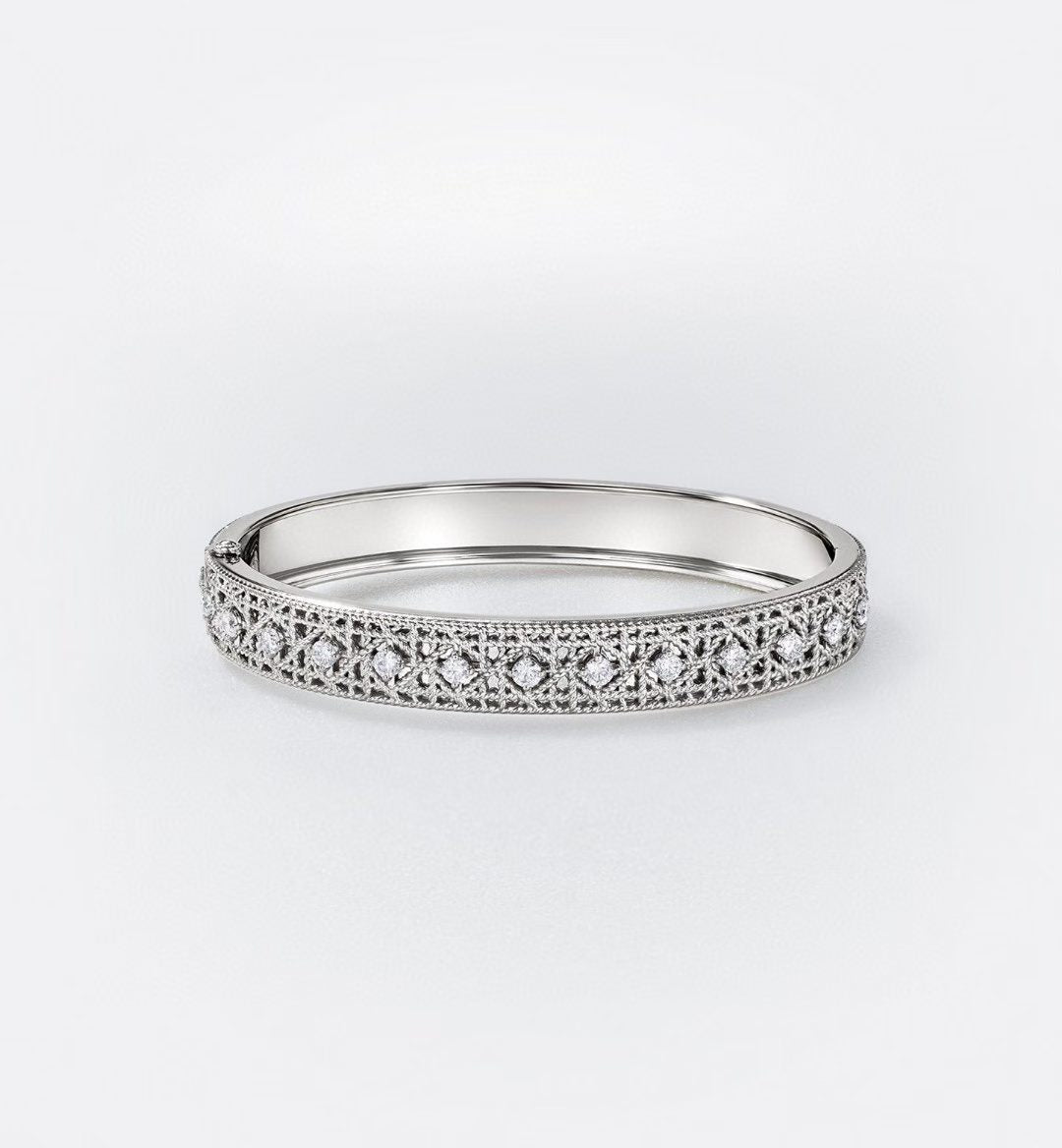 [Star Jewelry]2026 WOVEN-PATTERN BRACELET SET WITH FULL DIAMOND INLAY THREE-COLORS