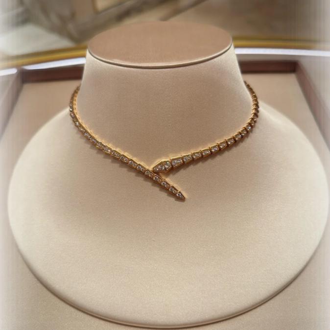 [Star Jewelry]NEW！SERPENT DIAMOND NECKLACE