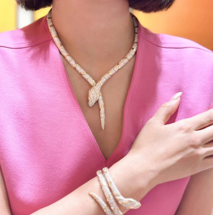 [Star Jewelry]HAUTE COUTURE GOLD SERPENTI NECKLACE