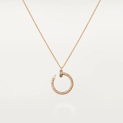 [Star Jewelry]JUSTE NECKLACE PINK GOLD DIAMONDS