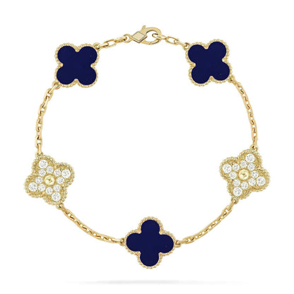 [Star Jewelry]CLOVER 5 MOTIF LAPIS LAZULI BRACELET COLLECTION