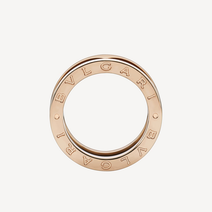 [Star Jewelry]ZERO 1 TWO-BAND LOOPS AND BLACK CERAMIC PINK GOLD RING