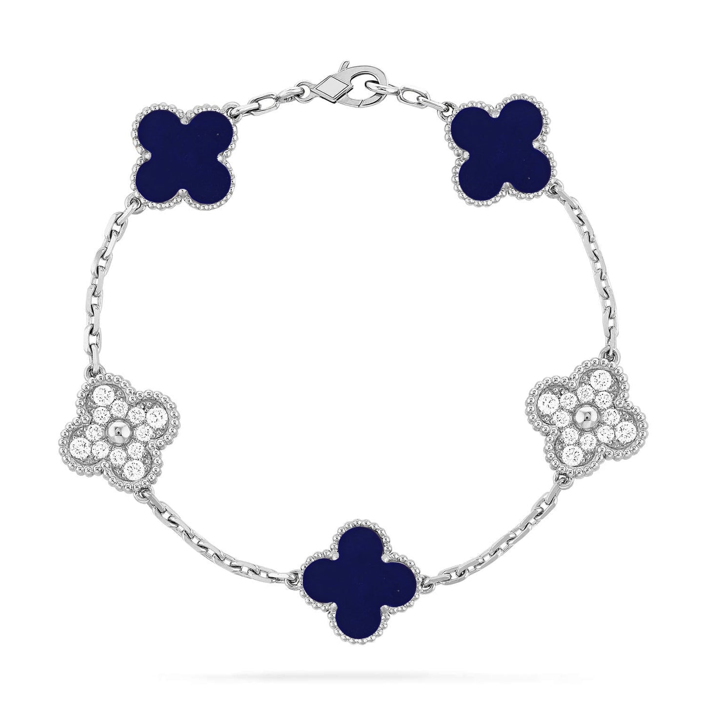[Star Jewelry]CLOVER 5 MOTIF LAPIS LAZULI BRACELET COLLECTION