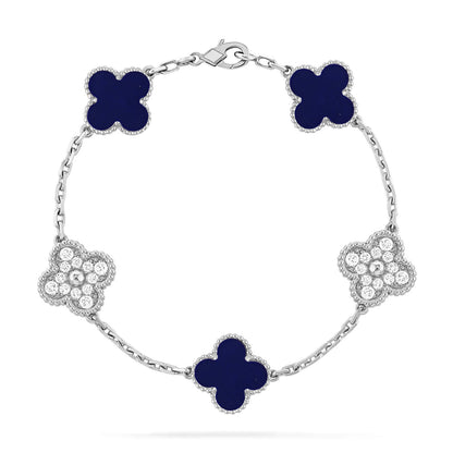 [Star Jewelry]CLOVER 5 MOTIF LAPIS LAZULI BRACELET COLLECTION
