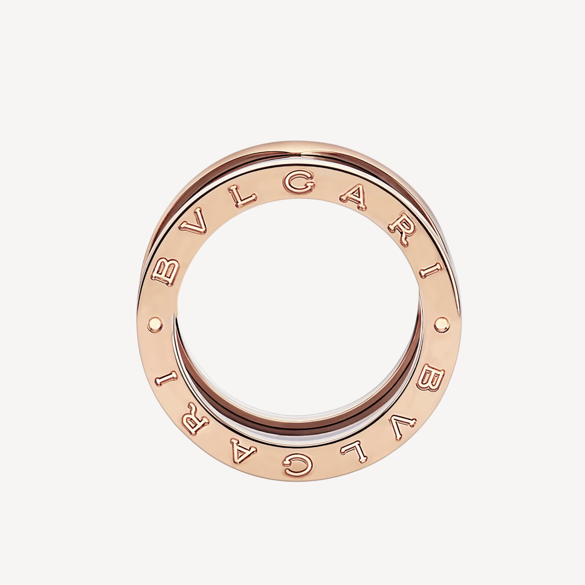 [Star Jewelry]ZERO 1 FOUR-BAND LOOPS AND BLACK CERAMIC SPIRAL PINK GOLD RING