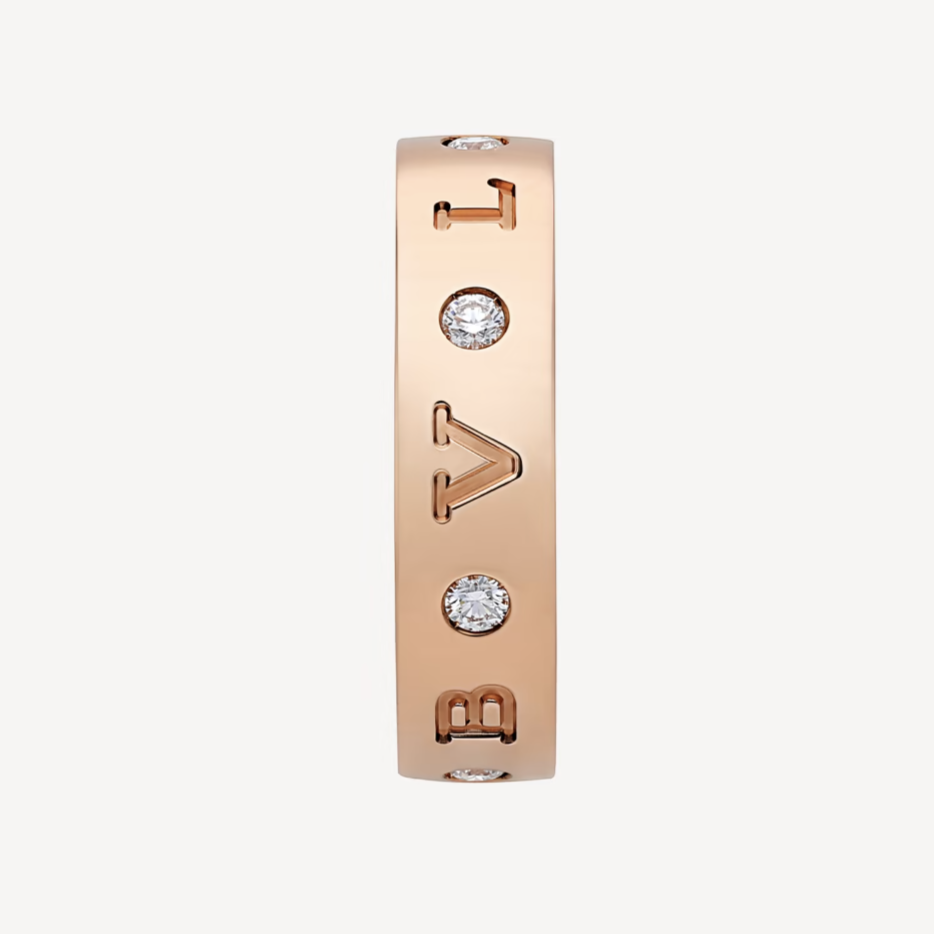 [Star Jewelry]ZERO 1 ESSENTIAL PINK GOLD BAND WITH DIAMONDS RING