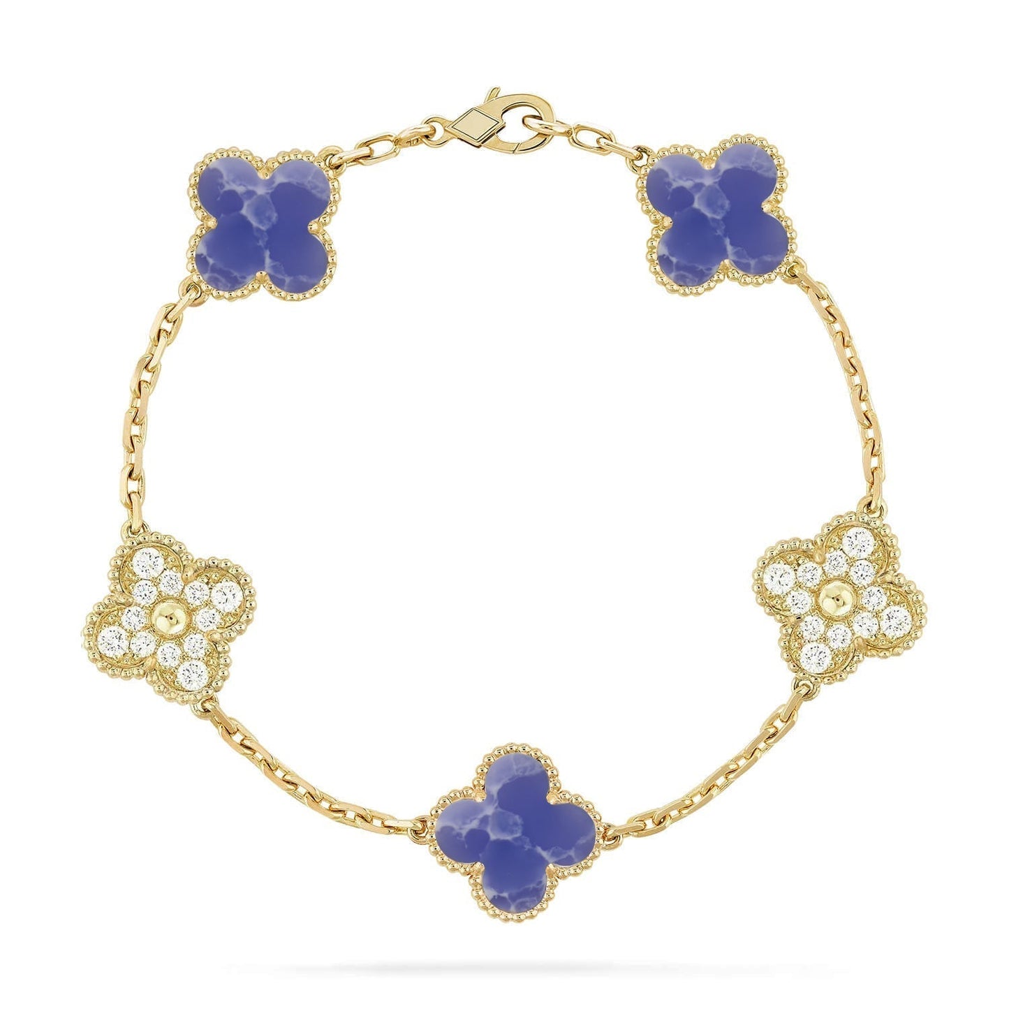 [Star Jewelry]CLOVER 5 MOTIF BLUE VEINS BRACELET COLLECTION