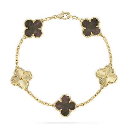 [Star Jewelry] CLOVER 5 MOTIF GRAY MOP BRACELET COLLECTION