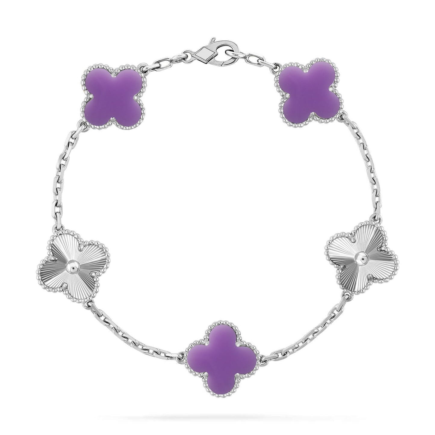 [Star Jewelry]CLOVER 5 MOTIF LIGHT PURPLE BRACELET COLLECTION