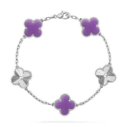 [Star Jewelry]CLOVER 5 MOTIF LIGHT PURPLE BRACELET COLLECTION