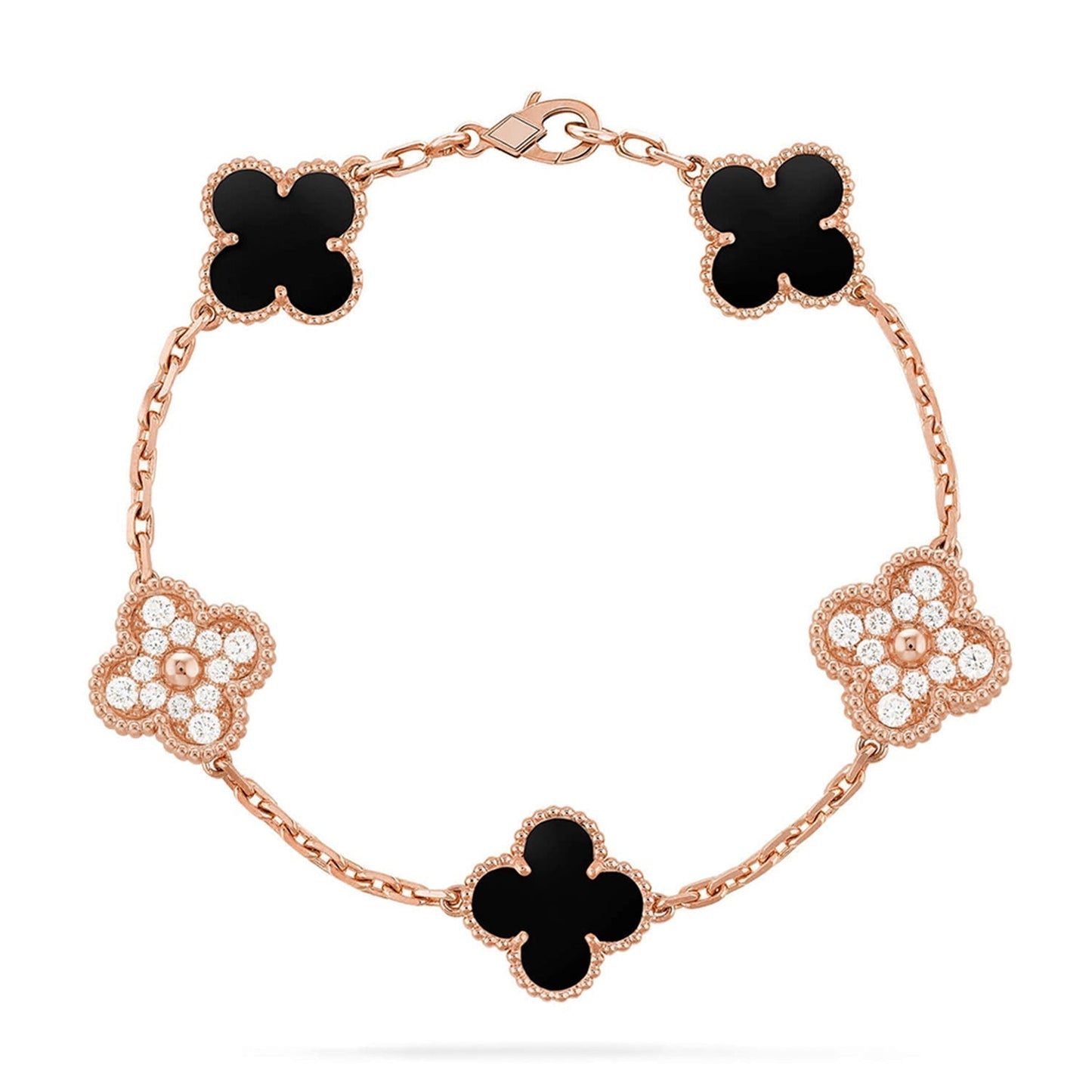[Star Jewelry] CLOVER 5 MOTIF ONYXS BRACELET COLLECTION